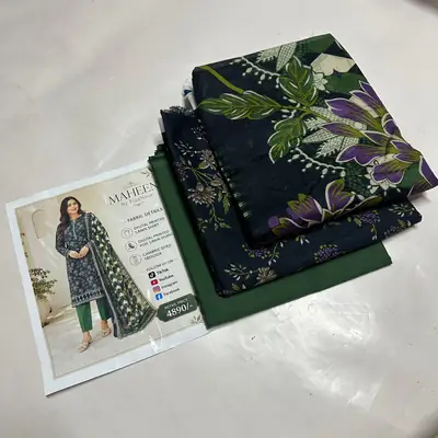 3 Pcs Women's Unstitched Printed Suit thumbnail 2