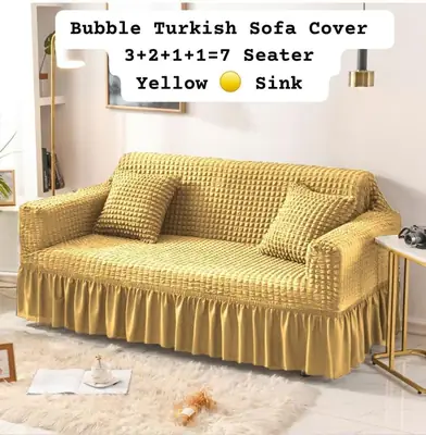 Bubble 7 Seater Jersey Textured Sofa Covers