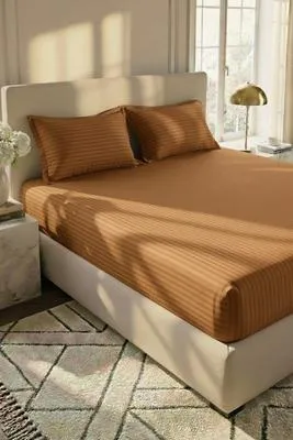 Orange Micro Cotton Double Bedsheet Set 3 Pcs thumbnail 3