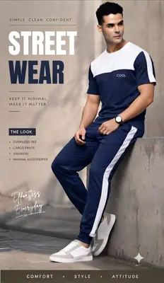 2 Pcs Men's Dri Fit Printed Track Suit