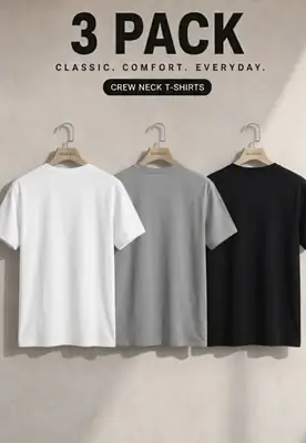 3 Pcs Men's Dri Fit Printed Shirt thumbnail 3