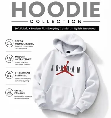 1 Pc Men's Fleece Printed Hoodie