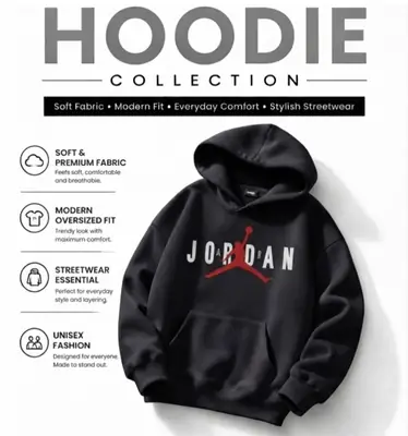 1 Pc Men's Fleece Printed Hoodie