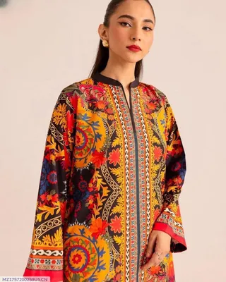 Women Swiss Lawn Printed 2-Piece Suit Multicolor thumbnail 2