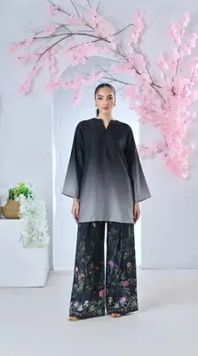 2 Pcs Women's Stitched Banadora Lawn Printed Co-Ord Set