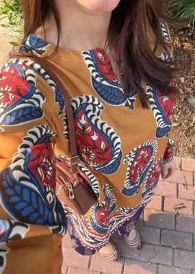 2 Pcs Women's Stitched Doria lawn Printed cord-set with Farshi trouser thumbnail 4