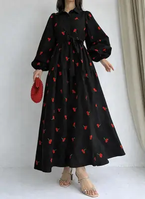 1 Pc Women's Stitched Silk Printed Maxi thumbnail 4