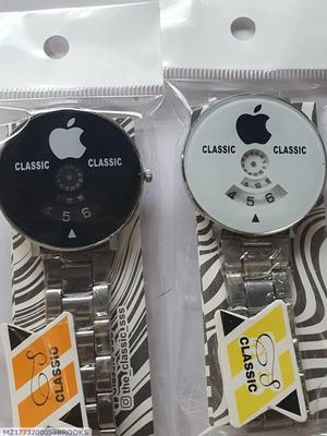 Classic Apple Logo Kids Watches Black White Steel Band thumbnail 7