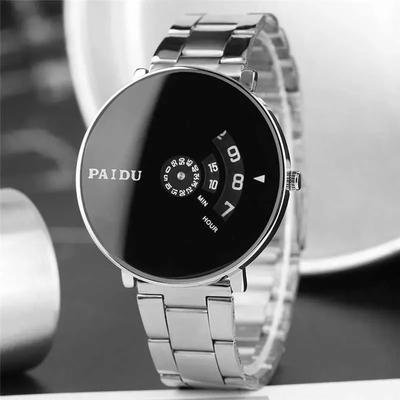 Classic Apple Logo Kids Watches Black White Steel Band thumbnail 3