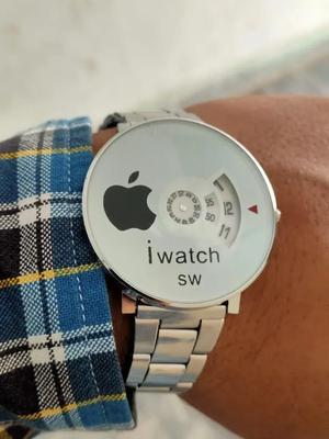 Classic Apple Logo Kids Watches Black White Steel Band thumbnail 4