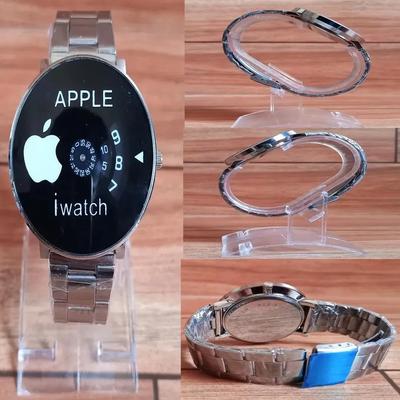 Classic Apple Logo Kids Watches Black White Steel Band thumbnail 5