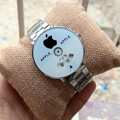 Classic Apple Logo Kids Watches Black White Steel Band thumbnail 6
