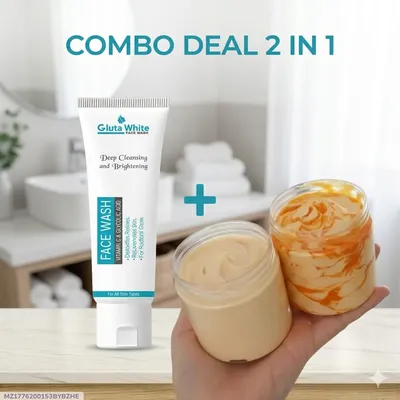Face Wash + Whitening Cream Combo 2 in 1
