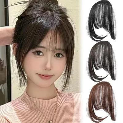 Air Bangs Wig Female , Real Comic Flush Bangs Invisible Wig