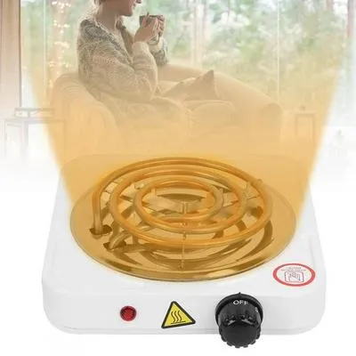 Electric Stove 1000W Stainless Steel White Compact thumbnail 5