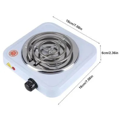 Electric Stove 1000W Stainless Steel White Compact thumbnail 9