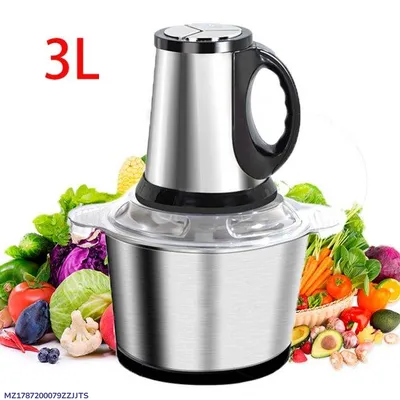 Electric Meat Chopper 3L Stainless Steel Chopper with 4 Blades & 3 Speeds thumbnail 1