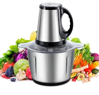 Portable Electric Meat Chopper 3L Stainless Steel thumbnail 2