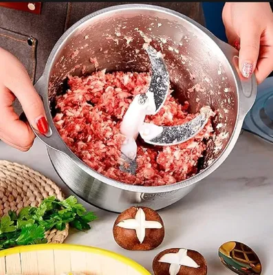 Portable Electric Meat Chopper 3L Stainless Steel thumbnail 3