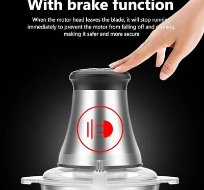 Portable Electric Meat Chopper 3L Stainless Steel thumbnail 8