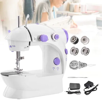 Mini Sewing Machine 5cm Double Thread Portable Black thumbnail 4