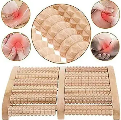 Premium Natural Wooden Foot Massage Roller – Manual Reflexology Foot Massager thumbnail 7