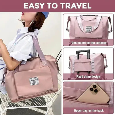 High Quality Large Capacity 2 in 1 Folding Travel Bag, Shoulder Bag Travel thumbnail 4