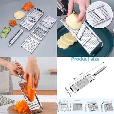 5-in-1 Manual Vegetable Slicer Cutter with 5 Blades & Collection Basin thumbnail 5