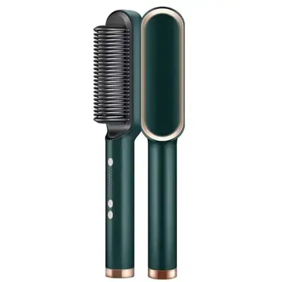High Quality 2 in 1 Hair Straightener Brush & Curling Comb | Electric Heated Hair Straightening Brush | Anti-Scald Hot Comb thumbnail 8