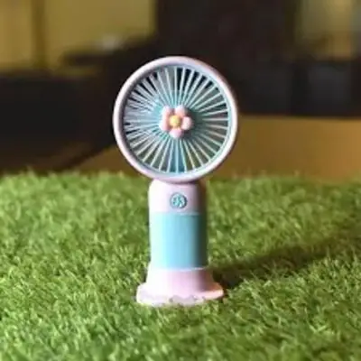 Battery Operated Mini Fan Foldable Desk Desktop Fans with LED Display for Home Office Bedroom Outdoor Travel thumbnail 2