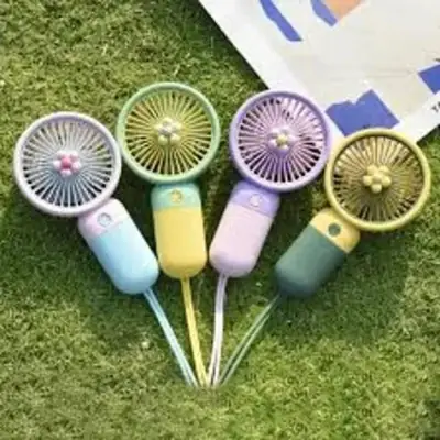 Battery Operated Mini Fan Foldable Desk Desktop Fans with LED Display for Home Office Bedroom Outdoor Travel thumbnail 3