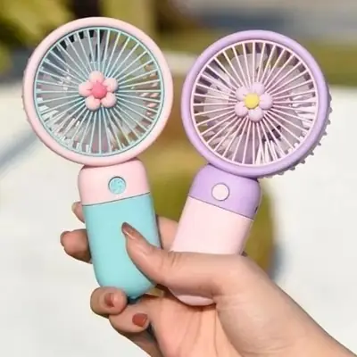 Battery Operated Mini Fan Foldable Desk Desktop Fans with LED Display for Home Office Bedroom Outdoor Travel thumbnail 4