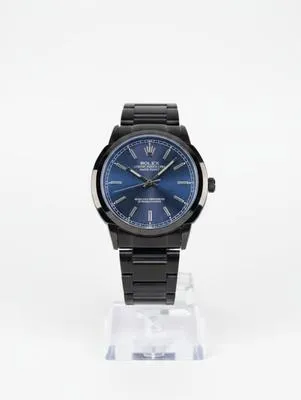 Men's Black Dial Analog Quartz Stainless Steel Watch 34mm thumbnail 3