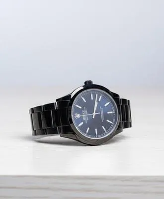 Men's Black Dial Analog Quartz Stainless Steel Watch 34mm thumbnail 4