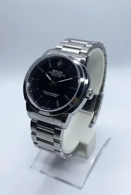 Men's Stainless Steel Black Dial Quartz Watch 34mm thumbnail 4