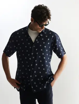 1 Pc Cotton Printed Polo Shirt thumbnail 2
