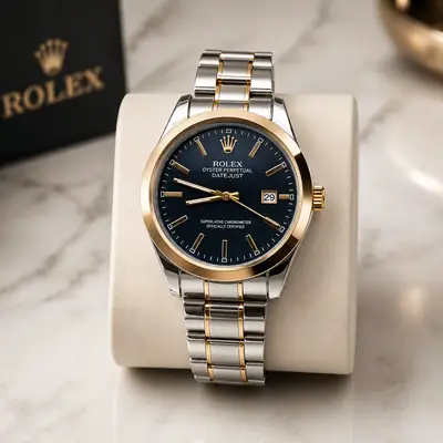 Men's Modern Stylish Look Watch With Date - Random Multicolor Dial - Art# M247 -RoxBj9008500Dt-S&G-0053