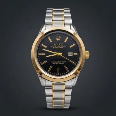 Men's Modern Stylish Look Watch With Date - Random Multicolor Dial - Art# M247 -RoxBj9008500Dt-S&G-0053 thumbnail 2