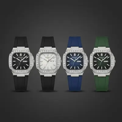 Men's Modern Stylish Look Rubber Strap Watch With Day & Date Feature - with Random Multicolor Dial - Art # M247 -PP9007000k-0055