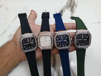 Men's Modern Stylish Look Rubber Strap Watch With Day & Date Feature - with Random Multicolor Dial - Art # M247 -PP9007000k-0055 thumbnail 5