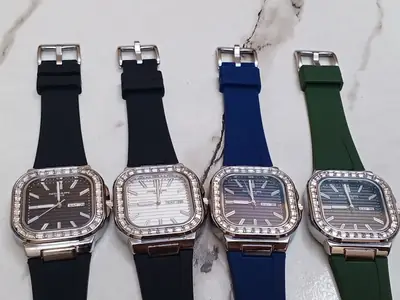 Men's Modern Stylish Look Rubber Strap Watch With Day & Date Feature - with Random Multicolor Dial - Art # M247 -PP9007000k-0055 thumbnail 6