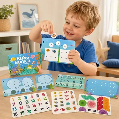 Kids Educational Learning Sticker Book for Kids Multicolor