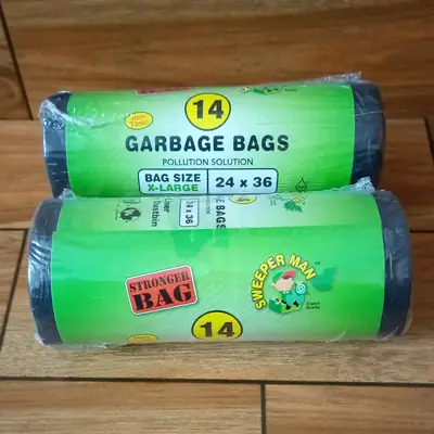 Pack of 2 Garbage Bag Roll Size Extra Large 24 x 36 Inches 
