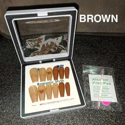 Romantic M Fake Nails for Women, 100 Pcs, Natural Look thumbnail 9