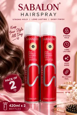 Sabalon Pack of 2 Hairspray - 420ml