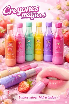 Cute magic lip balm transparent bottle - 3pcs