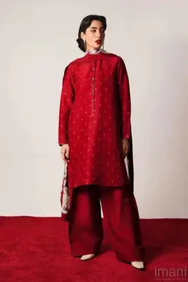 3 Pcs Women's Unstitched Embroidered Suit