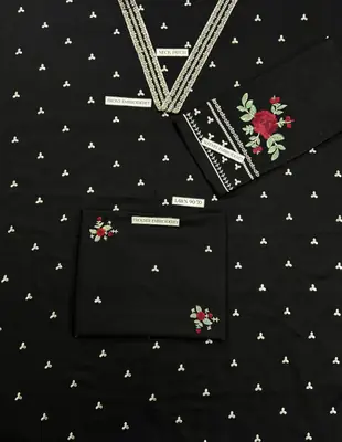 2 Pcs Women's Unstitched Embroidered Suit thumbnail 2