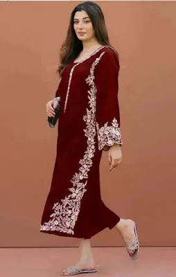 2 Pcs Women's Unstitched Embroidered Suit