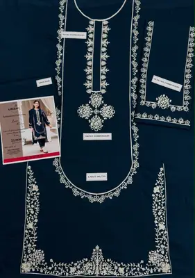 2 Pcs Women's Unstitched Embroidered Suit thumbnail 2